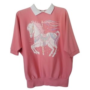 Carousel horse grandma top